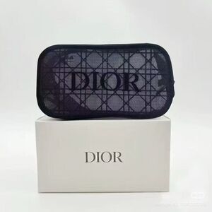 Dior Black Mesh Cosmetics Pouch